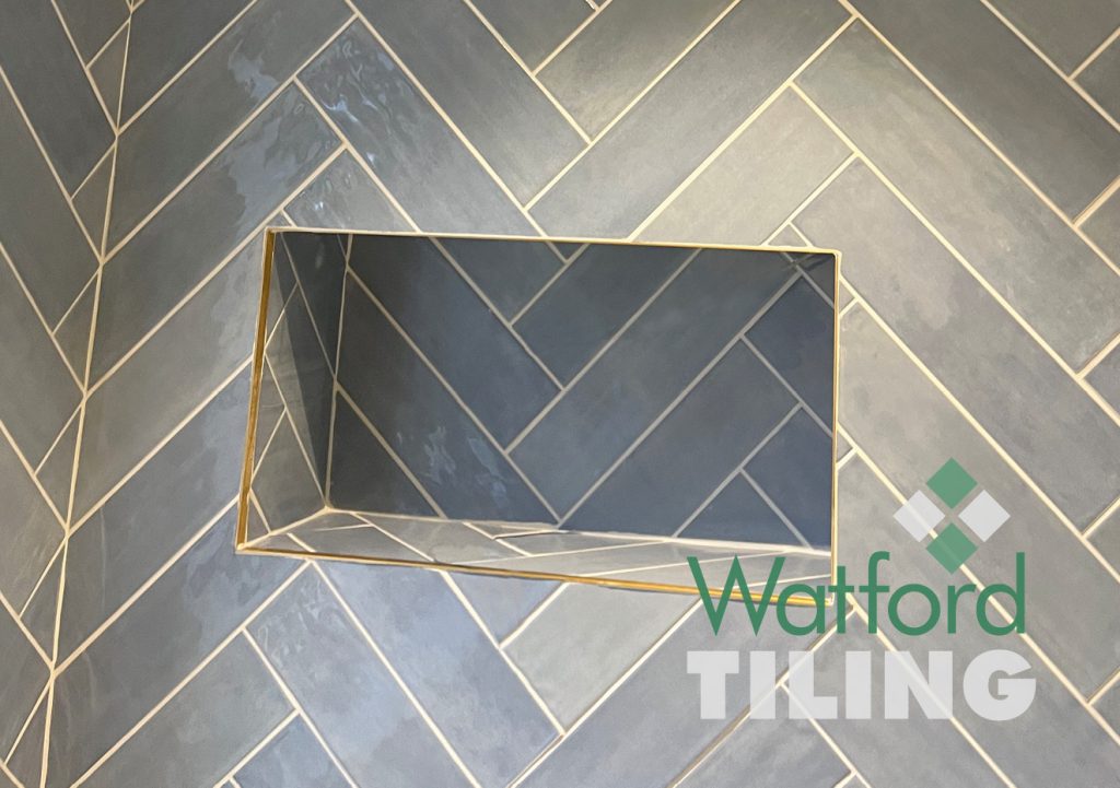 Herring bone style tiles from Watford Tiling